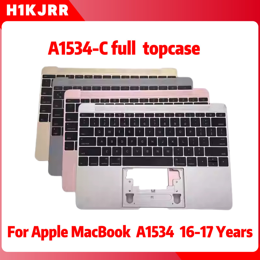 Original used A1534 Top Case with Backlit Keyboard for Apple Macbook 12 inch 2016 2017 Replacement
