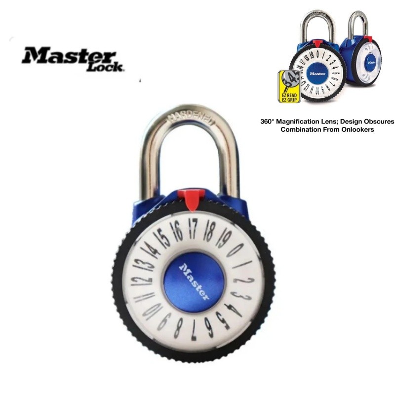 Master Lock 1588D Combination Locker Rotary Combination Padlock Rotary Lock for Gym and School