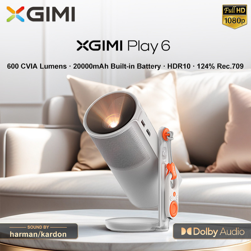 XGIMI Play 6 DLP 1080P Mini Projector Portable home theater Harman Kardon Speaker with battery 4K