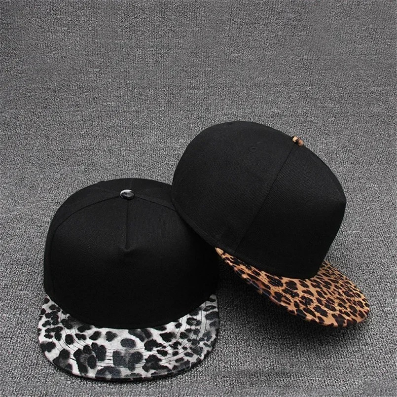 [Tohuiyan] Leopard Snapback Cap Women Baseball Hat Autumn Flat Brim Hip Hop Ca Fashion Gorras Sport