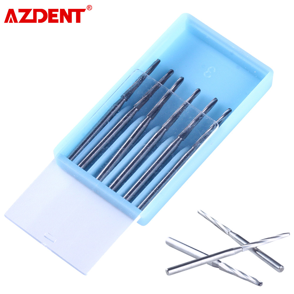Azdent 6Pcs/Box Dental Fg Zekrya 28Mm Surgical Zekrya Carbide Bone Cutters Finishing Burs Fg Bur
