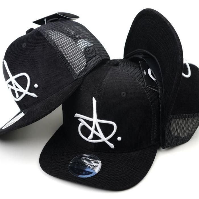 Ready Topi Snapback Original Gudback Logo A Hitam Corduroy Jaring