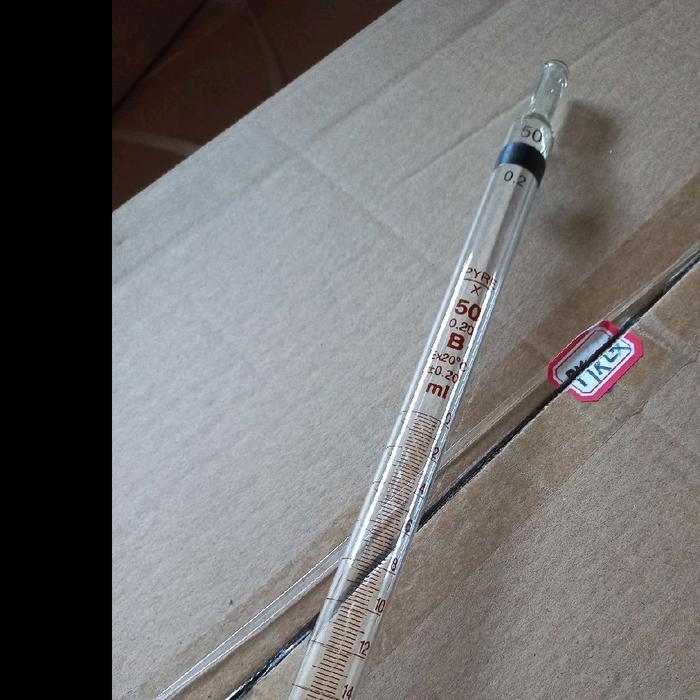 pipet ukur 50 ml pyrex grade B