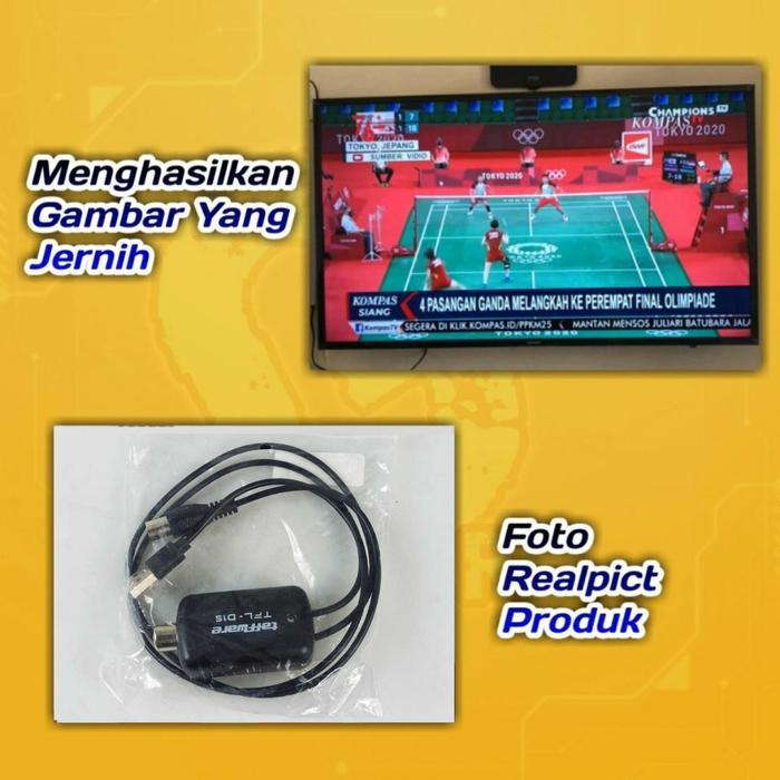 (COD) Alat Penguat Sinyal Boster Antena Tv Digital Analog Amplifier Booster DVB-T2 Original