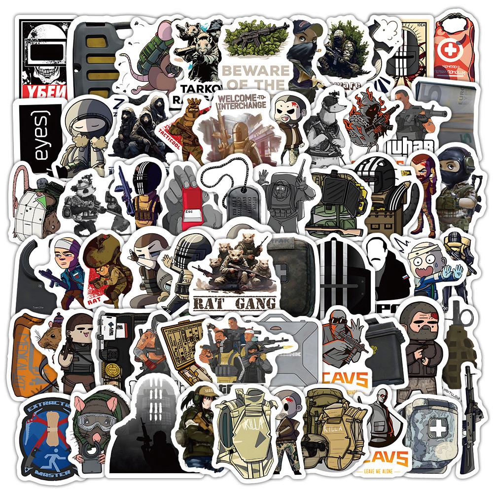 10/30/50/100Pcs Game Escape From Tarkov Cartoon Decals Skateboard Laptop Motorcycle Phone Waterproof