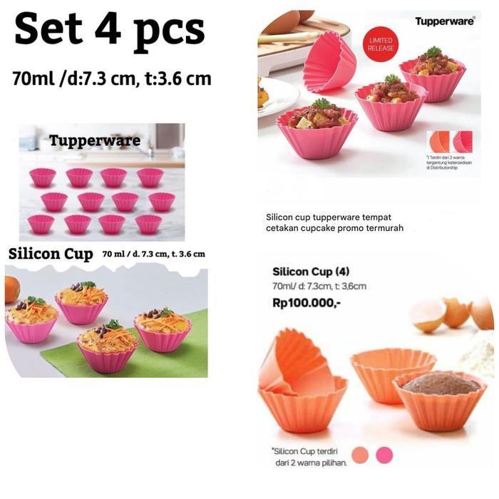 SILICON CUP 4 PCS TUPPERWARE