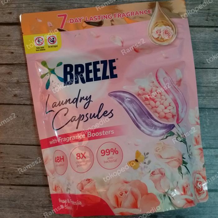 BREEZE FRAGRANCE BOOSTERS LAUNDRY CAPSULES ROSE FREESIA SINGAPORE