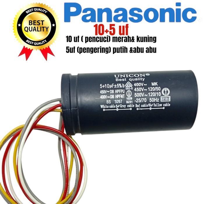 KAPASITOR MESIN CUCI PANASONIC NAW100BBZ2 MESIN CUCI PANASONIC 2 TABUNG