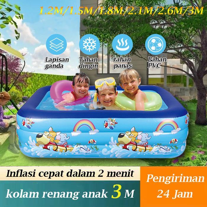 Kolam Renang Anak Jumbo 3 Meters Pompa Lipat Murah Playground kolam renang dewasa kolam renang kolam