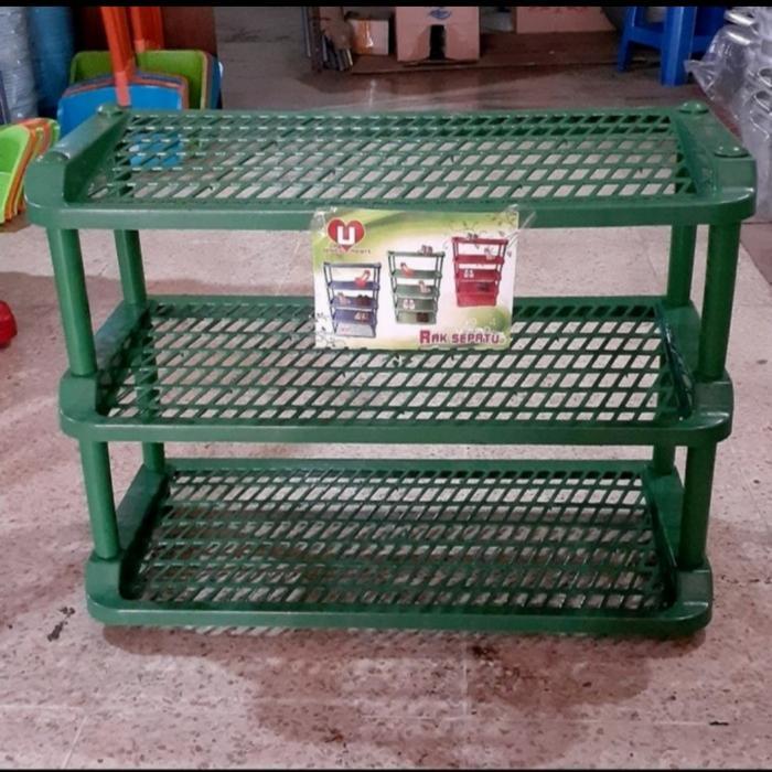 Rak Sepatu Plastik Susun 3 Unity/Rak Sepatu Besar Unity Susun 3