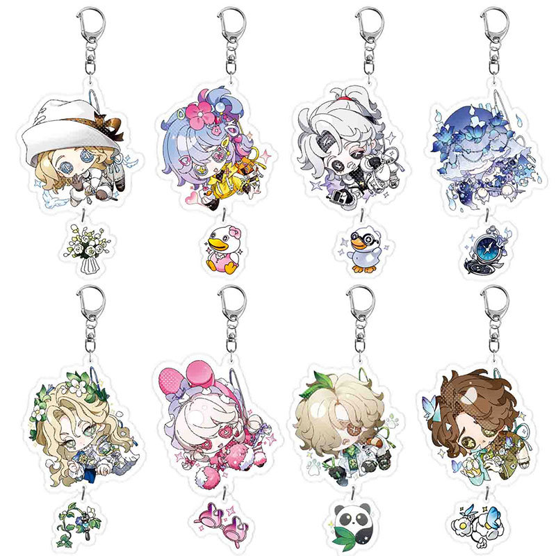 Anime Game Identity Keychain Gardener Emma Woods Joseph Desaulniers Aesop Carl Prop Keychain Bag