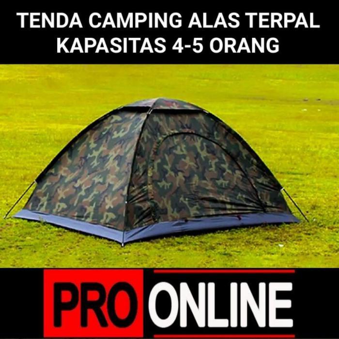 Tenda camping terpal kapasitas 4-5 orang - Tenda camuflase Tenda army