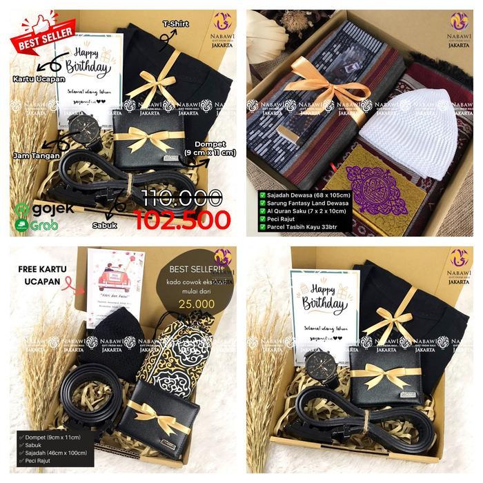 Hampers Gift Box B Kado Cowok Sajadah Al Quran Peci Tasbih Souvenir Pasti Ori