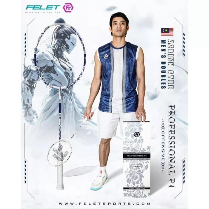 Felet Racket Professional P1 Offensive ( Up To 35 Lbs ) - Racket Badminton Original Felet Promo