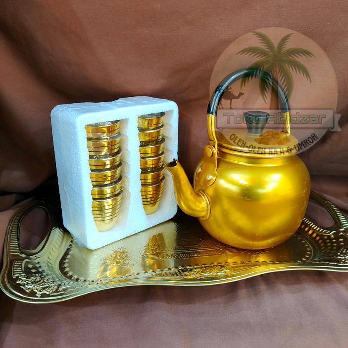 Satu Set Souvenir lengkap teko gelas nampan