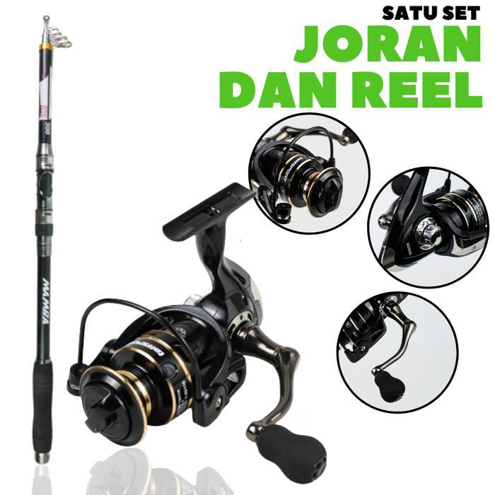 Sougayilang - Satu Set Reel Joran Pancing Ikan Laut Galatama Empang