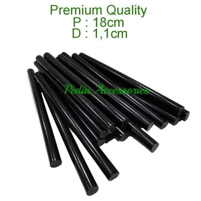 [[ lem lilin HITAM ]] Isi Lem Lilin Tembak GlueGun Besar LemLilin Bakar 18cm x 1,1mm [[[ HITAM BESAR