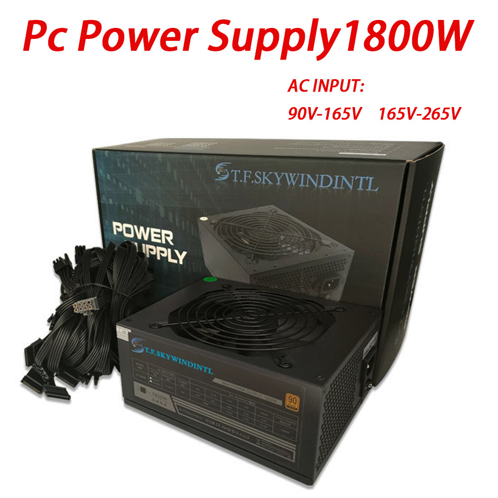Best Miner Power Supply 1800W Rated Power Supply Bitcoin Miner PC Power Supply 95% High Efficiency F