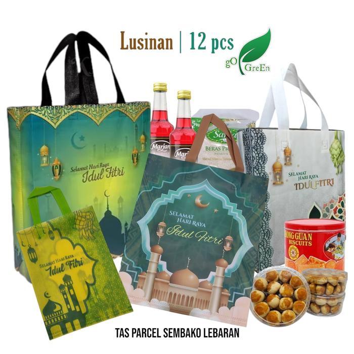 Tas Lebaran Idul Fitri Goodie Bag Kain Spunbond Jumbo , Besar / Kecil IS
