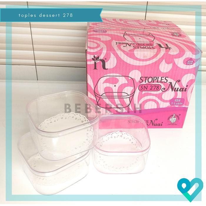 TOPLES DESSERT BOX NUAI 278 / TOPLES PERSEGI PLASTIK / KOTAK DESSERT