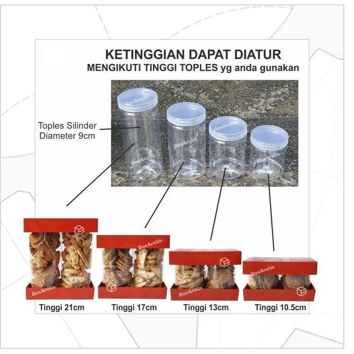 BOX TOPLES KUE KERING JAR PLASTIK PACKAGING KEMASAN COOKIES