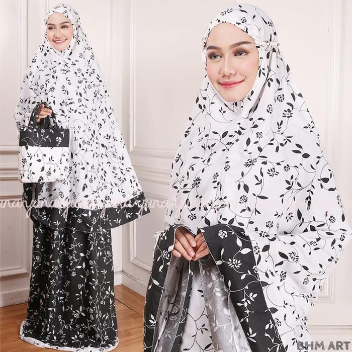 Mukena Dewasa Jumbo Mukenah Sholat Katun Asifa Putih