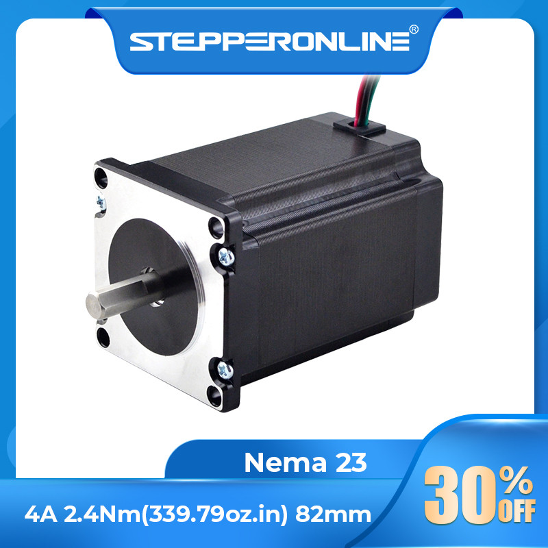Stepperon Nema 23 Stepper Motor 2.4Nm 57X82Mm 4A D=8Mm Nema23 Stepping Motor Cnc Router Engraving