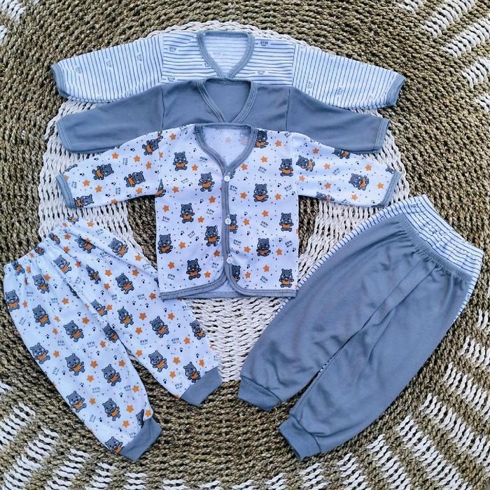 3 setel baju bayi baru lahir baju setelan panjang usia 0-3 bulan Cewek Cowok Parsel