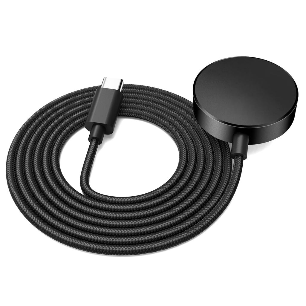 Aluminum Alloy Braided Cord Charger For Galaxy Watch 7/6/6 Classic/5/5 Pro/Ultra/Fe Usb-C Smartwatch