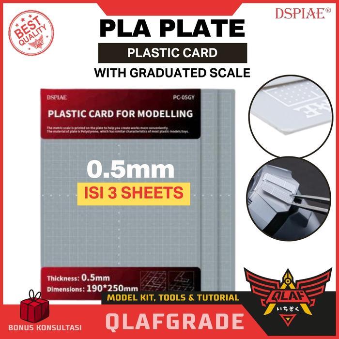 Premium Terbatas Pla plate 0.5mm DSPIAE Plastic Card For Modelling PC-05GY