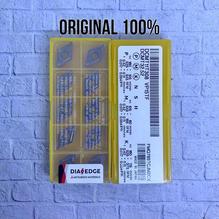 Insert Dcmt 11T308 Original Mitsubishi Baru..Dcmt 11 T3 08