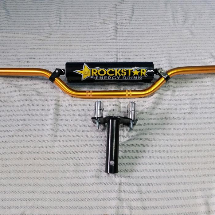 Paketan Stang Trail Bahan Alloy Plus Dudukan Stang Model Batman All Motor Bebek Dan Matik Terbaik