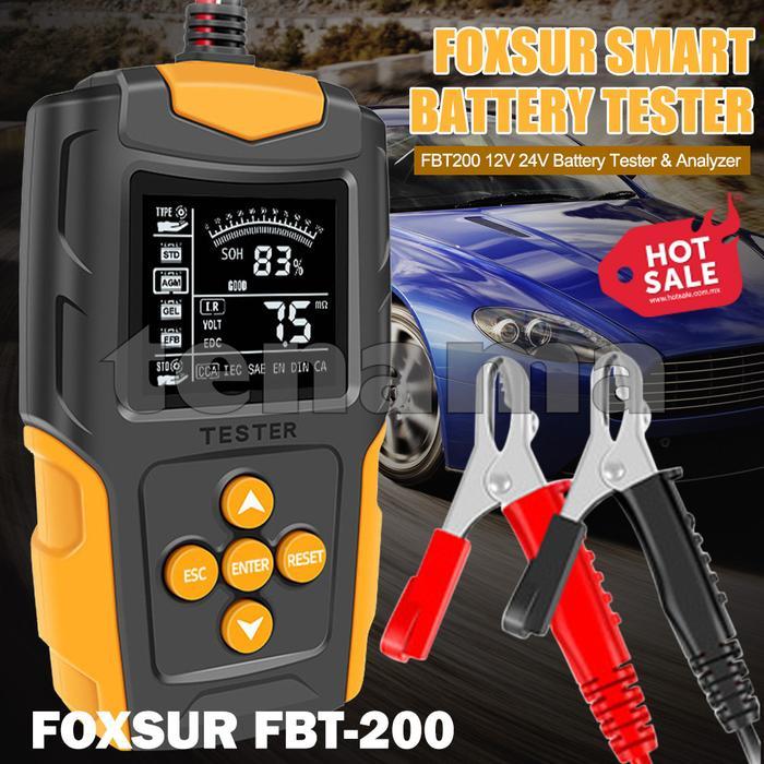 Ready FOXSUR FBT-200 Tester Aki LIFE Detector System 3AH-200AH With LCD