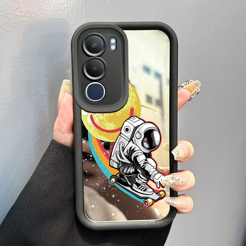 Casing Hp Untuk VIVO Y19s Y29 5G Y19s Pro Case astronot NASA Kesing cermin Kasing Silikon Softcase M