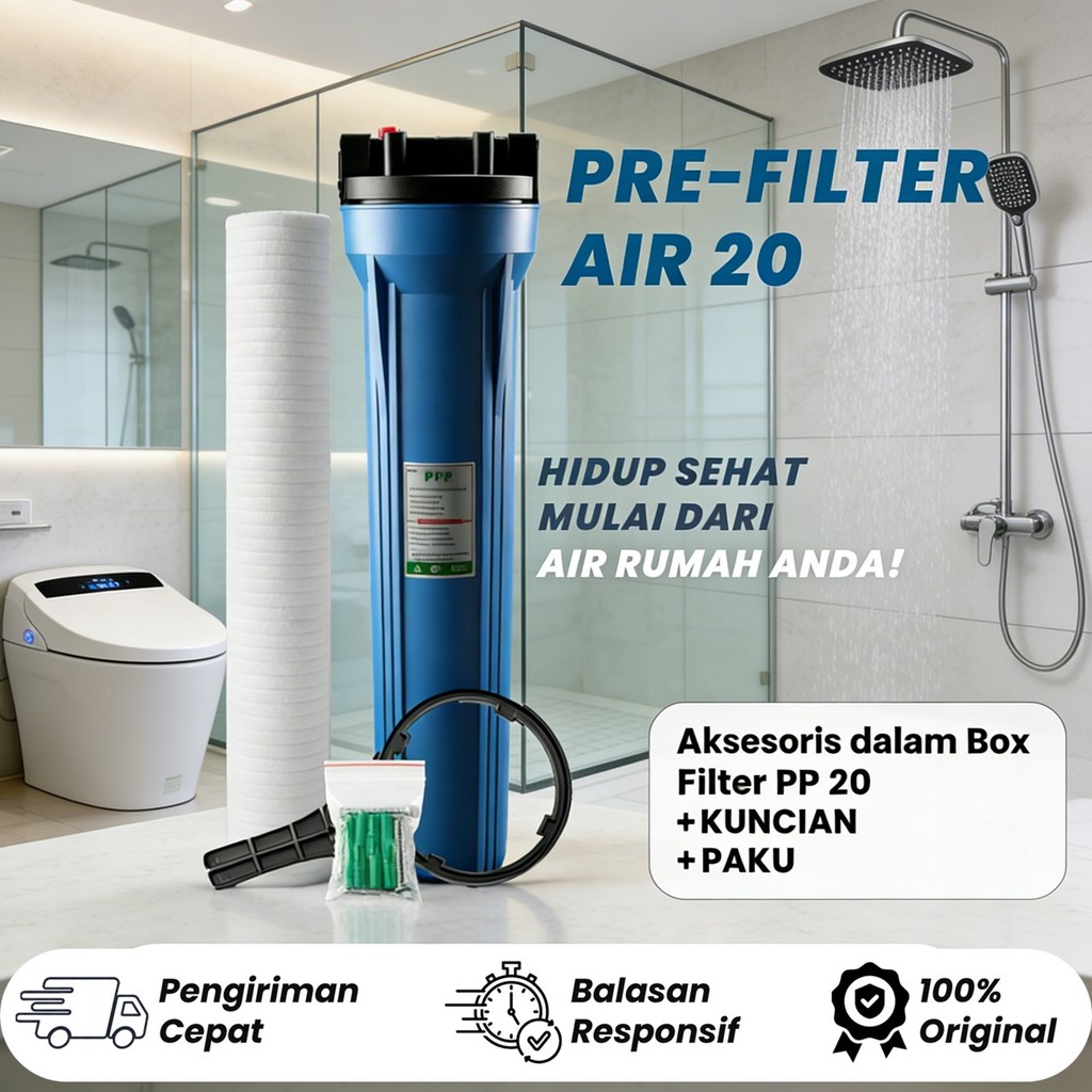 Housing Filter Air 20" / Water Filter Housing 20" -  Clear, 1/2 inch