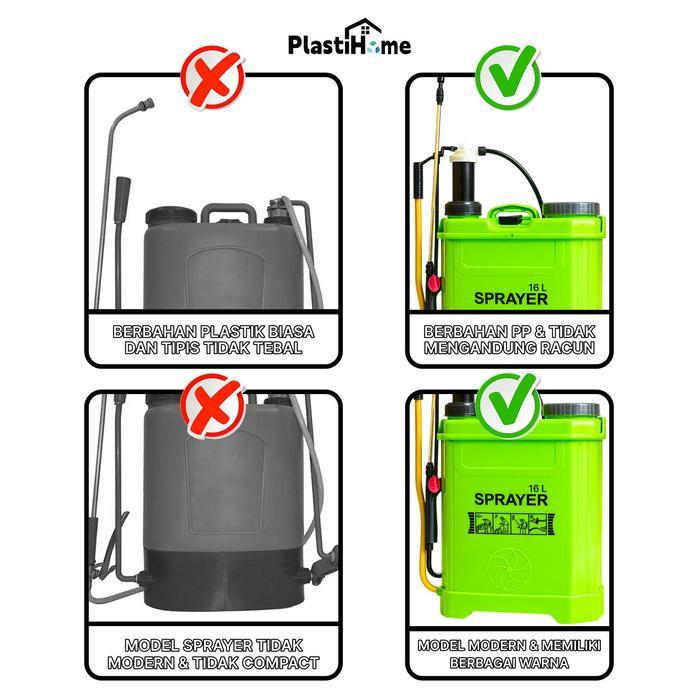 Plastihome Sprayer 16L/18L Manual & Elektrik Alat Semprot Pertanian Backpack Sprayer Penyemprot Hama