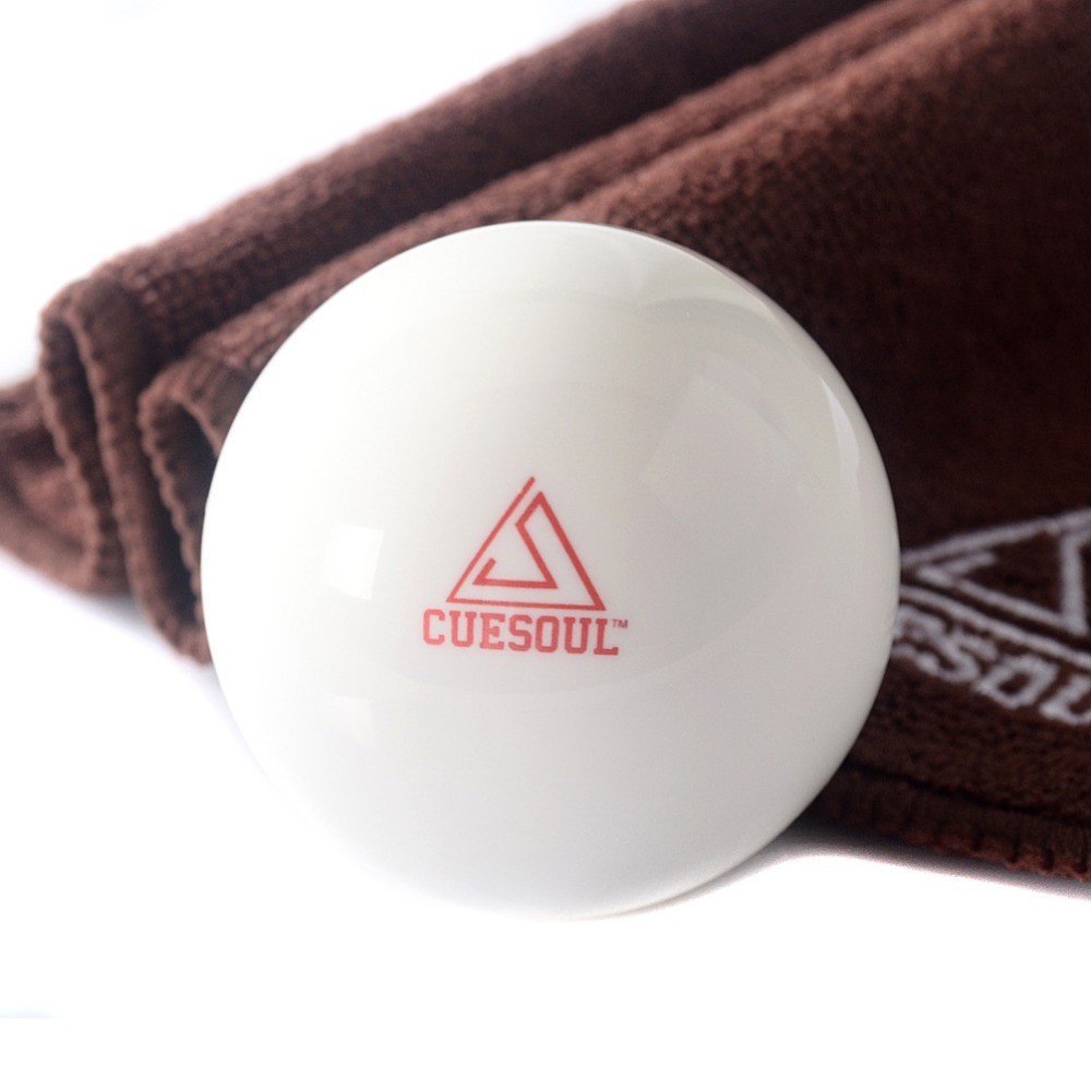 CUESOUL Pro Cup Resin 2 1/4 6oz Billiard Cue Ball, White Ball Pool Cue Ball,Cue Ball With Clean Cue