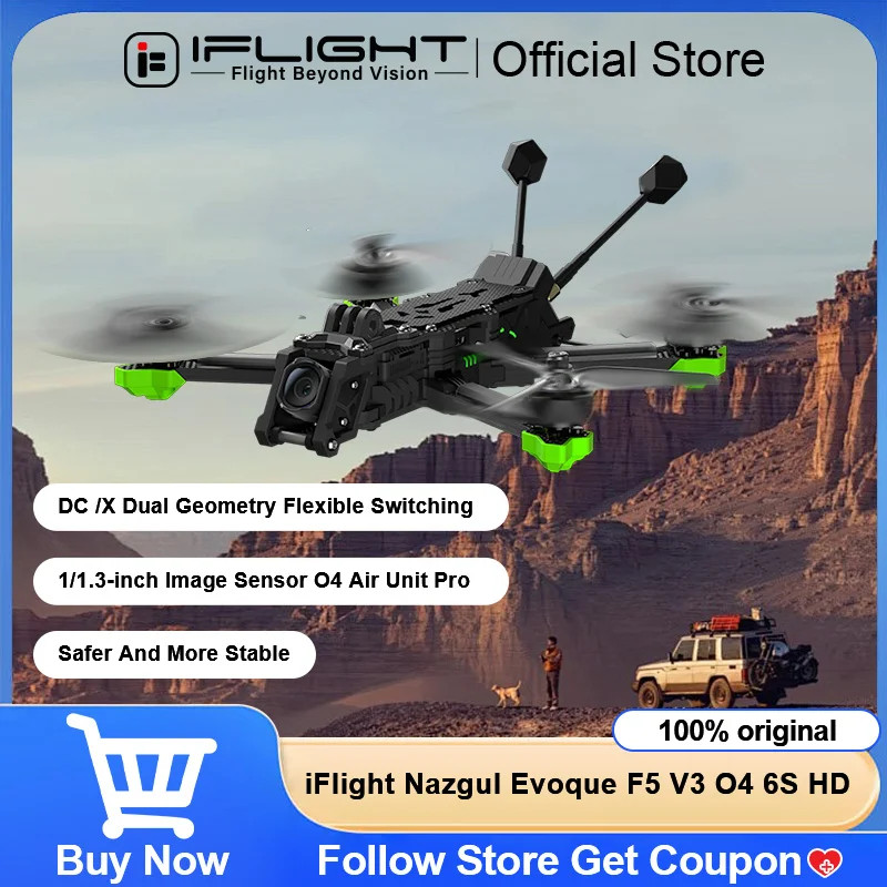 iFlight Nazgul Evoque F5 V3 O4 HD 6S FPV Drone BNF DC/X Dual Geometry Flexible Switching Borg Mini