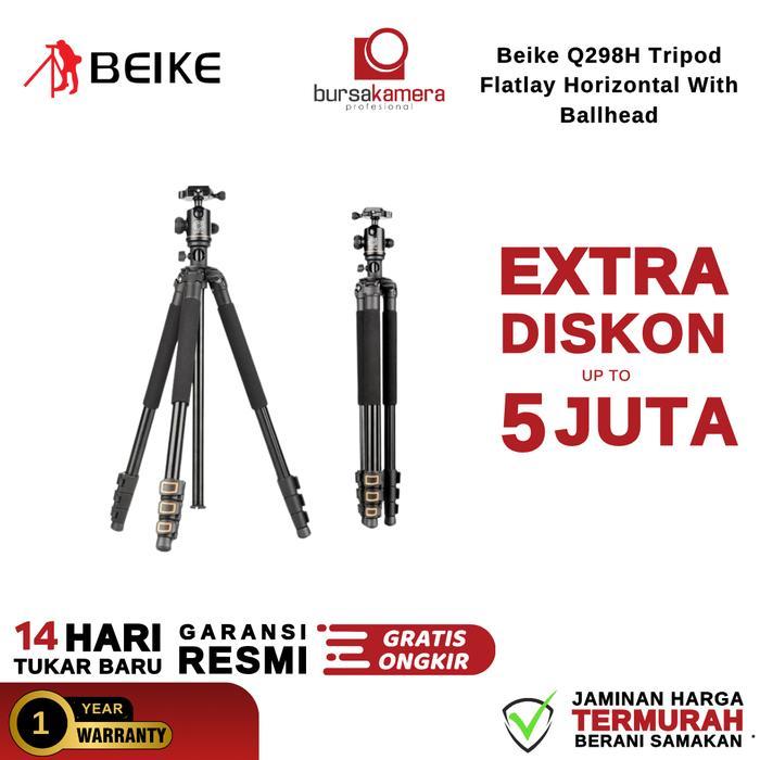BEIKE Q298H TRIPOD FLATLAY HORIZONTAL WITH BALLHEAD BEIKE Q298 H RESMI