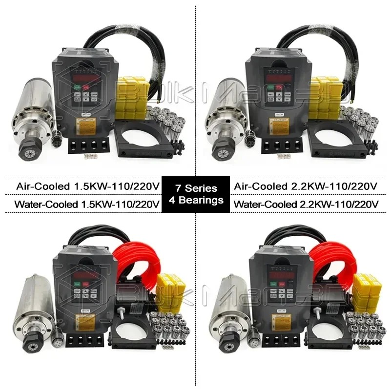 Black QueenBee PRO CNC 1000x1500 CNC Router Machine Complete Full Kits with XPROV5 GRBL Control Wood