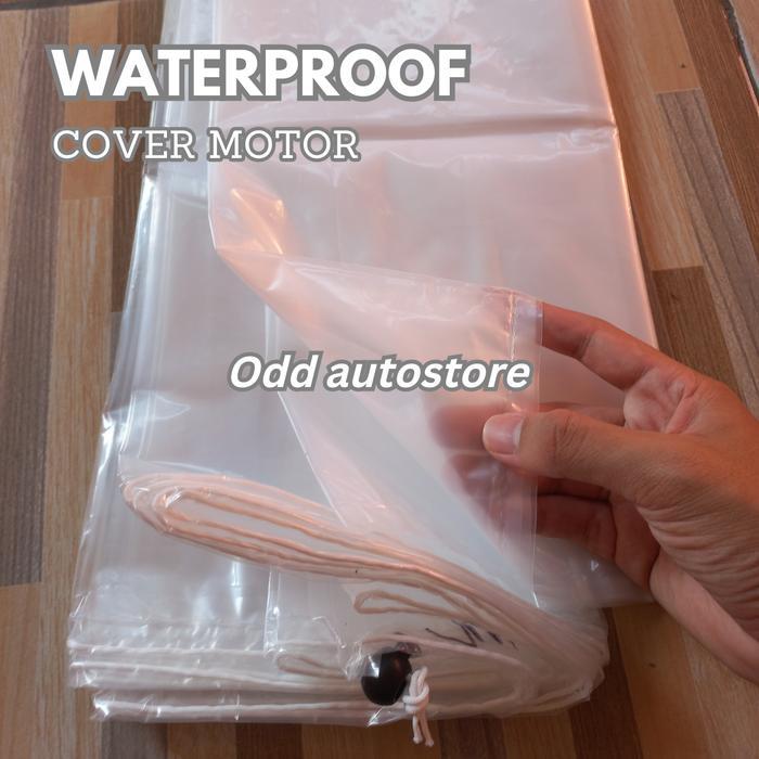 Cover motor transparan / sarung motor Supra x waterproof