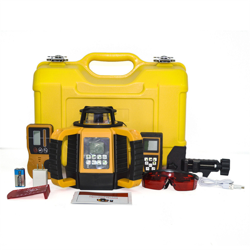 HRL08 LR Red Beam 360 Degree Dual Slope Rotary Lasr Level 4d Self-leveling Rotary Lasr 800m for