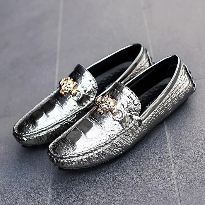 Prelesty Terbaru Sepatu Kasual Slip On Pria Pantofel Motif Kulit Buaya Slop Mocasin Santai Tanpa