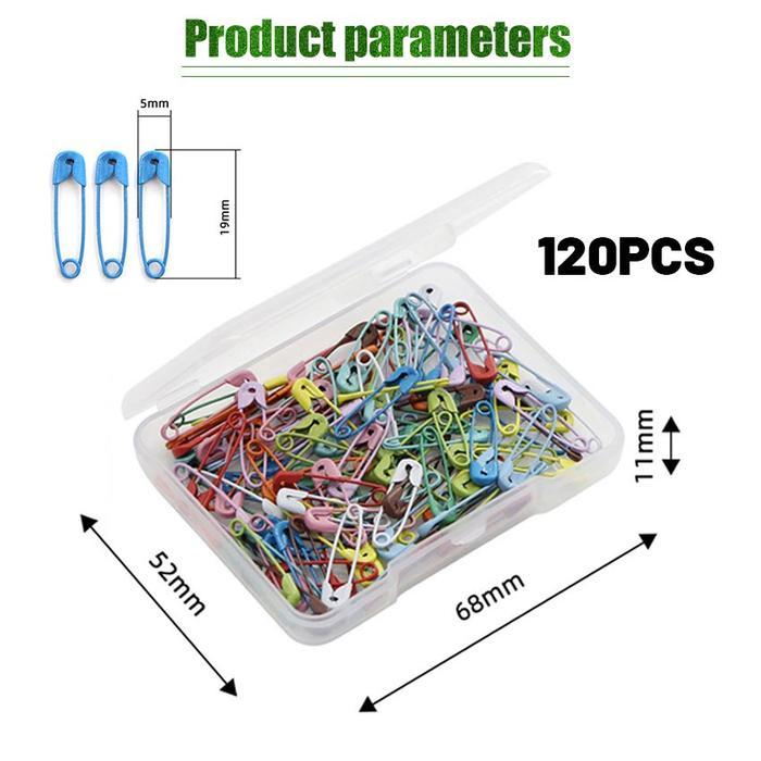 120pcs Peniti Warna /Bros Warna /Aksesoris Pakaian DIY Seewing Needles Brooch