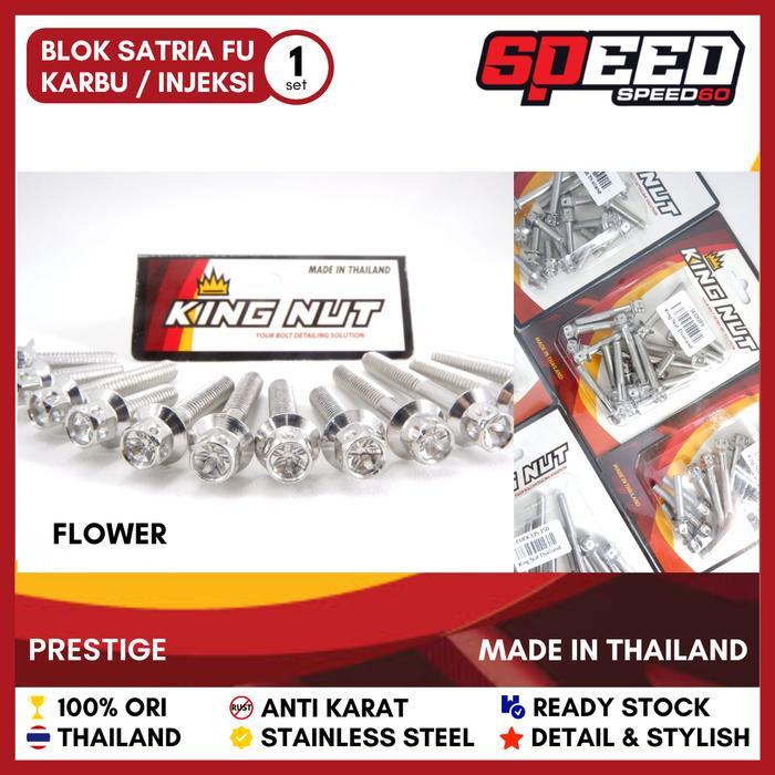 Set Baut Blok Kalter Mesin Satria Fu Satria Fu Injeksi Silver Probolt
