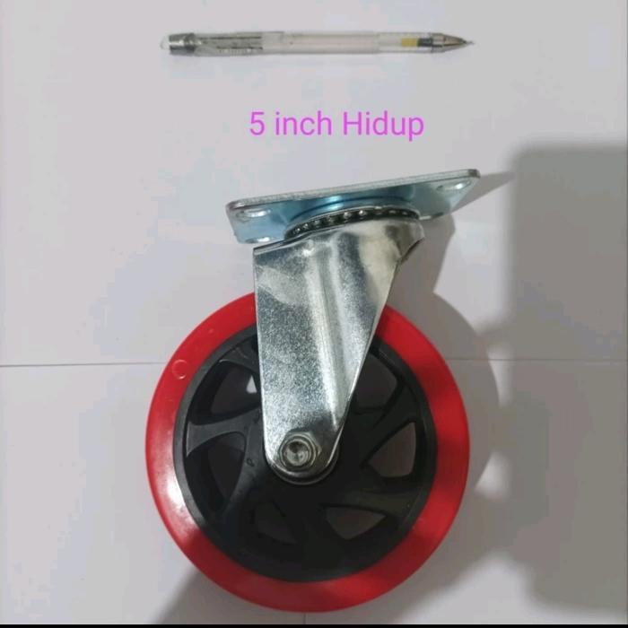 New Roda PU etalase 5 inch Heavy Duty Roda Troli