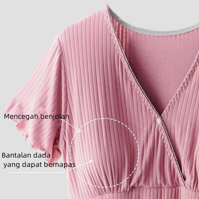 Daster Kaos Daster Jumbo Daster Nyaman Busui Nyaman Kaos Bumil Wanita Panjang Tidur C0009G4 Hamil