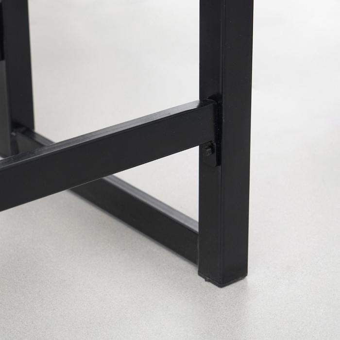 Informa Mora Set Meja Makan 4 Bangku - Hitam Meja Bar Kursi Cafe