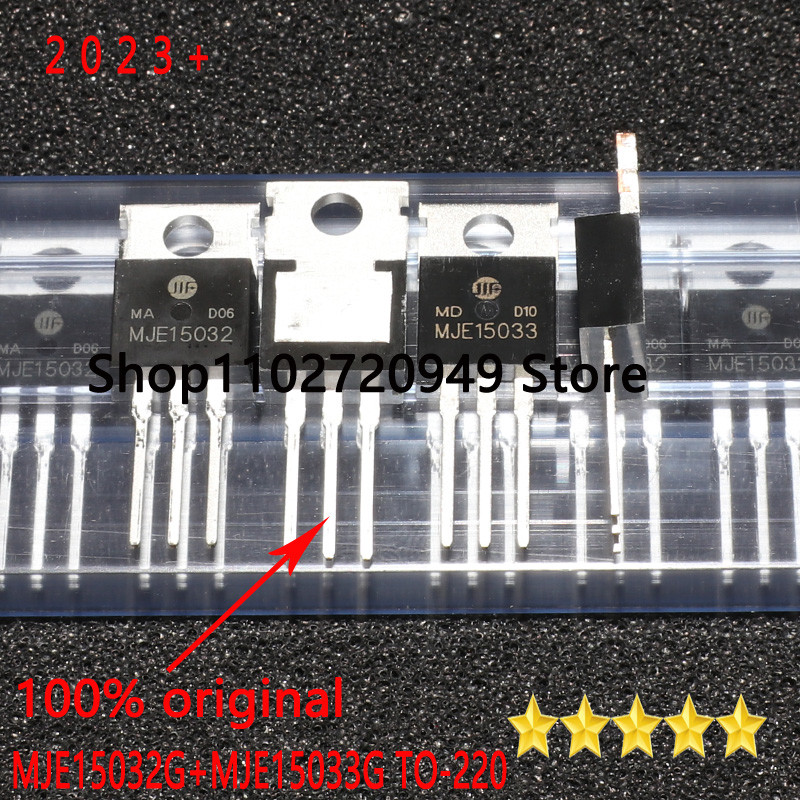 2023+ 20pcs = 10pair MJE15032 MJE15033 MJE15032G MJE15033G TO-220 100%New Original