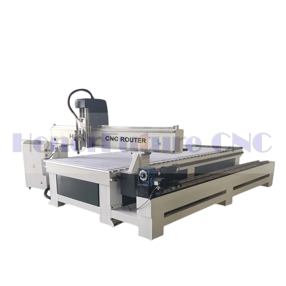 4 Axis 1325 Woodworking Cnc Router With Independent Rotary Axis